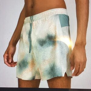 Lululemon Surge lined spray camo silver blue multi